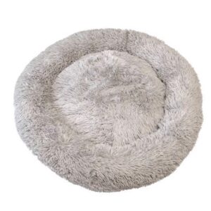 Beroligende Donut hundeseng Fluffy, Beige (4 størrelser)