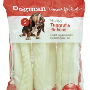 Dogman Tyggerulle rullet hvid S, 3-pack