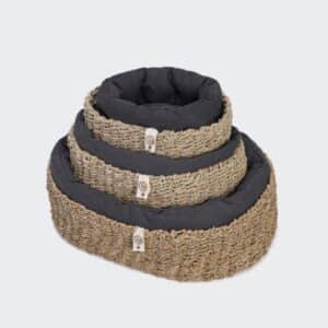 Cloud7 Basket Lazy // Rund hundekurv med blød inderpude (black) - M